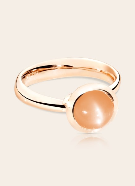 TAMARA COMOLLI Ring BOUTON SMALL aus 18K Roségold mit oranger Mondstein, Farbe: ROSÉGOLD (Bild 1)