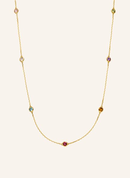 Leaf Halskette FINE GEMS aus 14 Karat Gelbgold