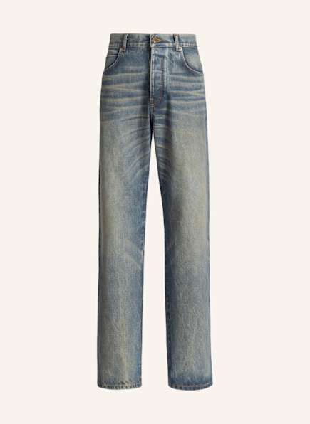 BALMAIN Lässige Jeans aus verwaschenem Denim in Vintage Blue