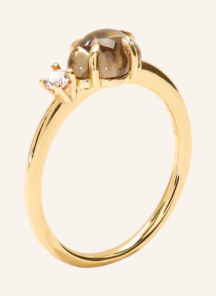 VIERI Ring WOLKE RAUCHQUARZ BRILLANT MITTELGROß