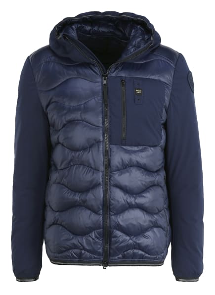 Daunenjacke mit Wellensteppung von Blauer bei Breuninger kaufen Blauer Lightweight Daunenjacke mit Kapuze: : Bekleidung