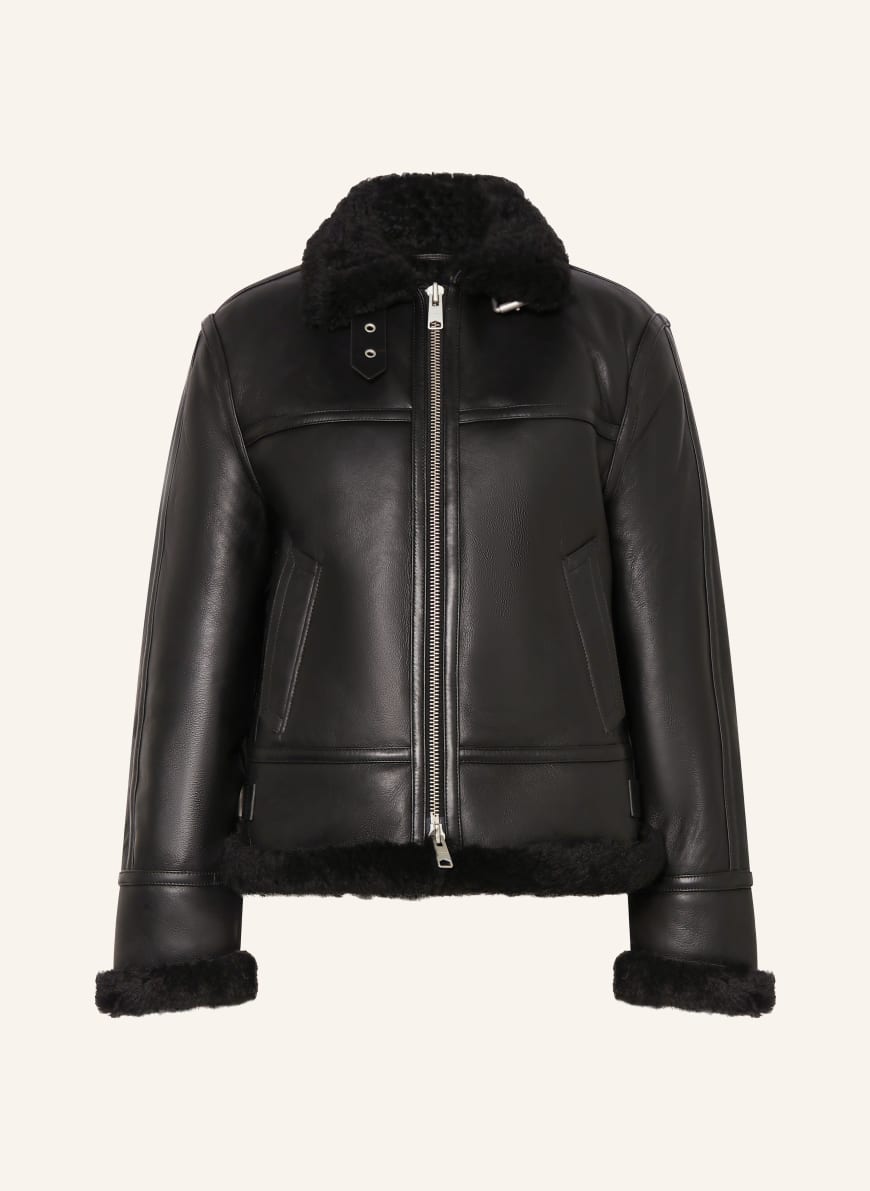 ALLSAINTS Leather jacket LOREL in black