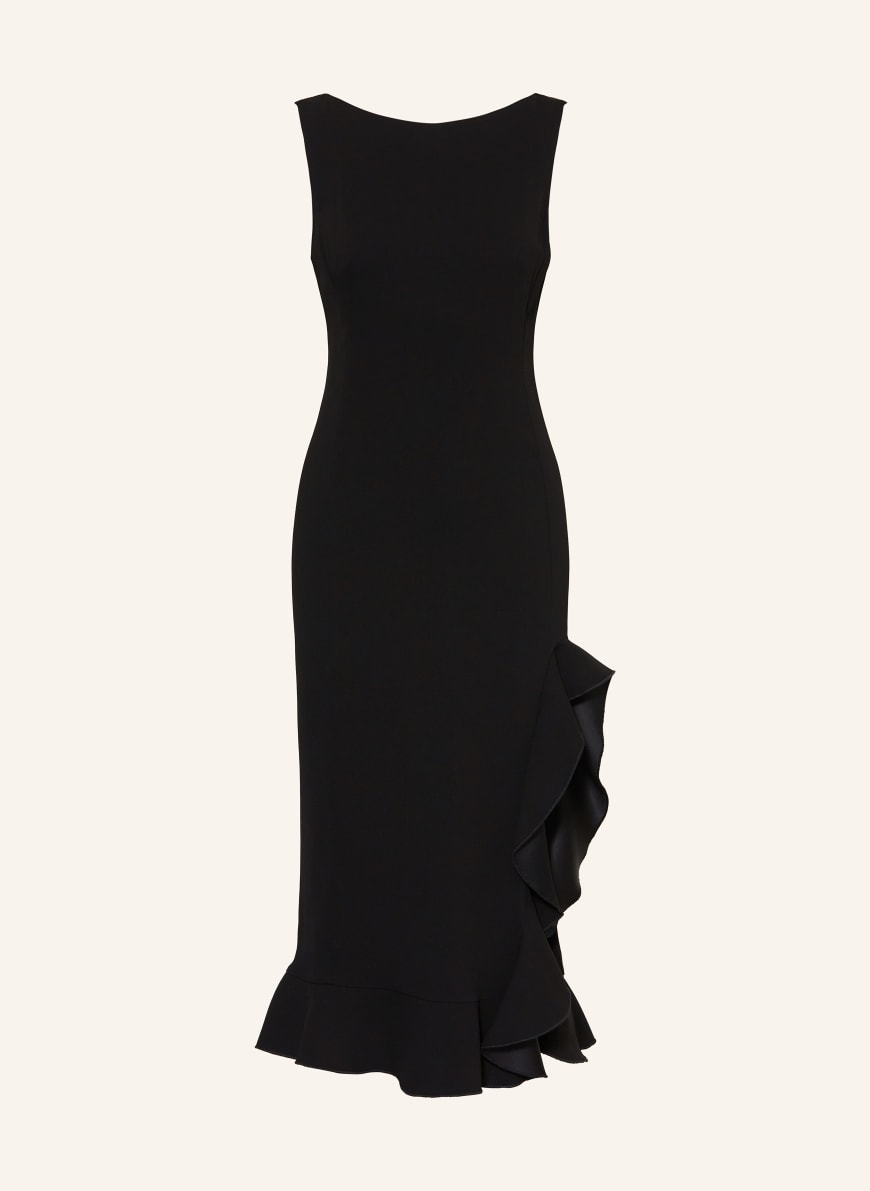 pinko ruched flared dress Striped midi dress with open back
