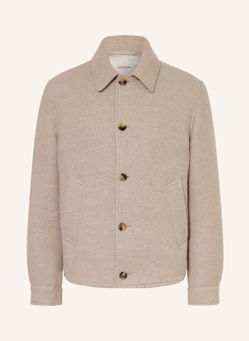 【極美品 / 伊製】 AGNONA ALPACA blouson jacket AGNONA Alpaca blouson in beige