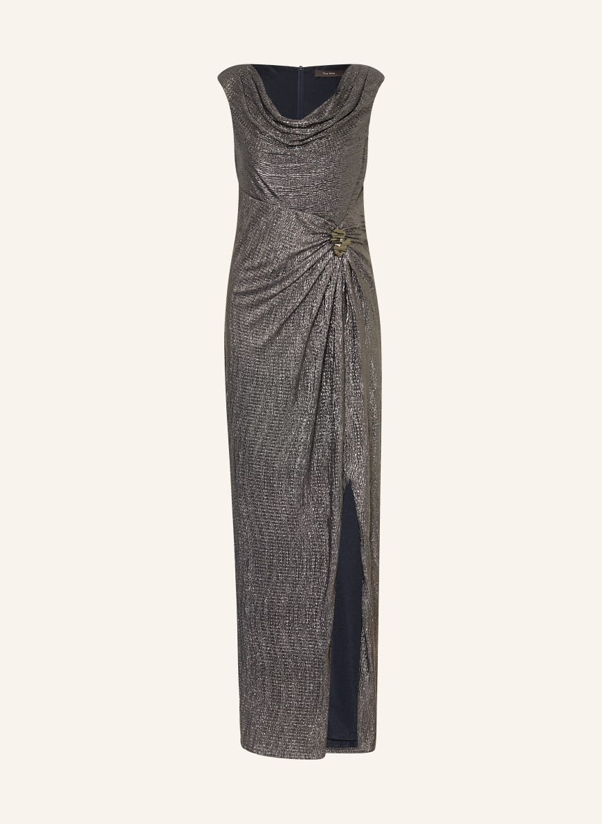 sachin and babi light blue dress Dark Brown One Shoulder Ruched Dress 39799 main image 1