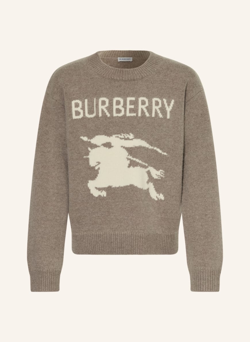 BURBERRY Pullover mit Cashmere KIDS in taupe / ecru