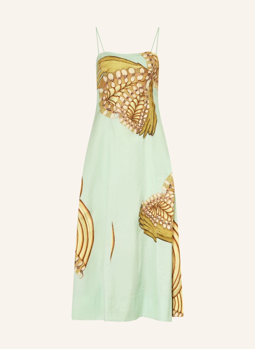 ULLA JOHNSON VESELA dress in mint / light brown / light green