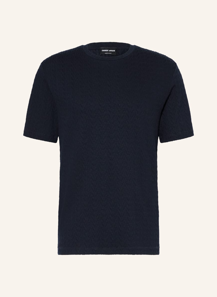 GIORGIO ARMANI knit shirt in dark blue