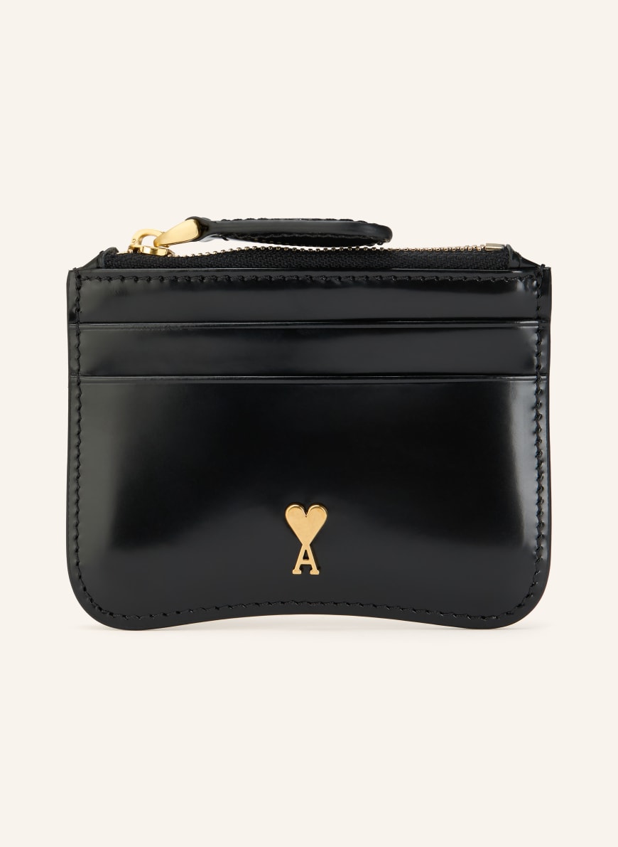 ami paris ケース AMI PARIS Card case in black / gold