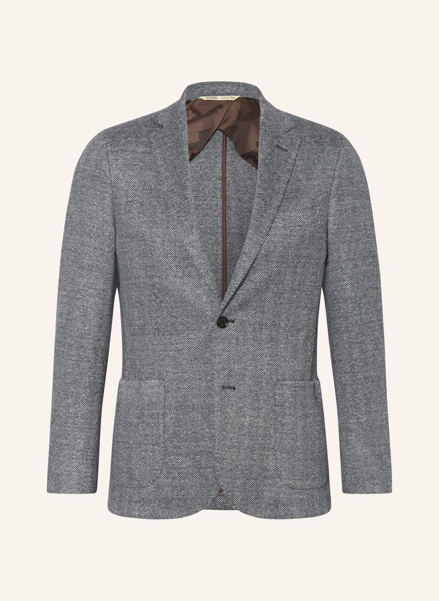 MAURIZIO BALDASSARI Regular fit jersey jacket in dark blue / white
