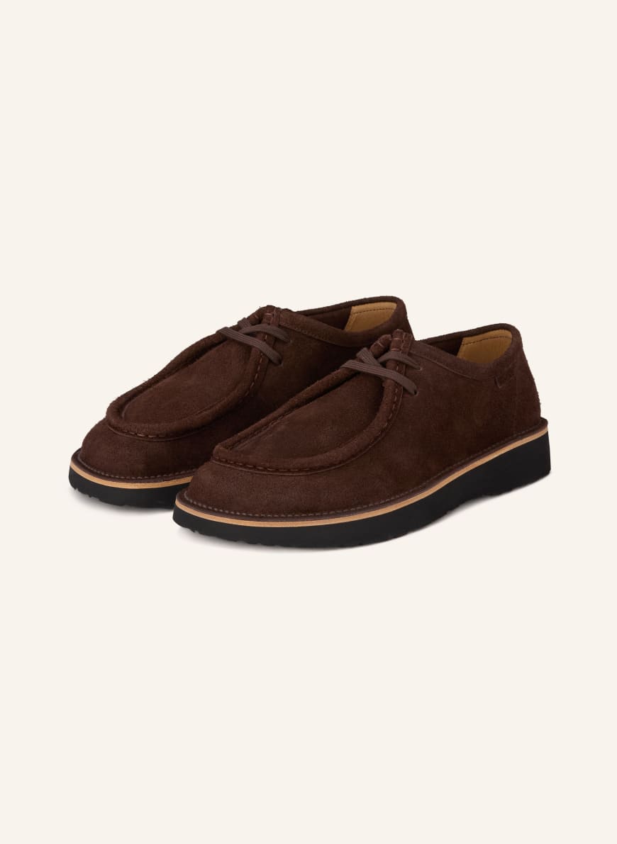 LOEWE FARO lace-up shoes in dark brown