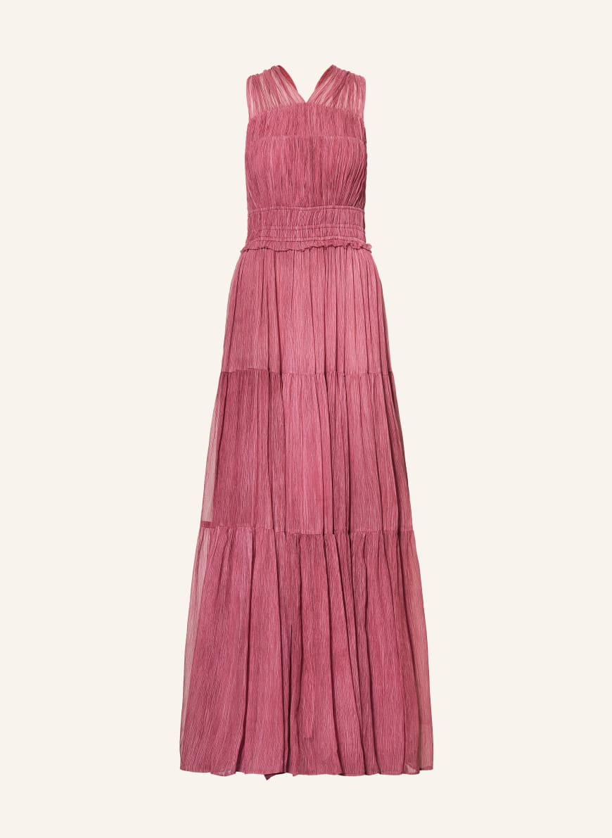 princess polly baby blue dress ULLA JOHNSON FREESIA silk dress with pleats in fuchsia