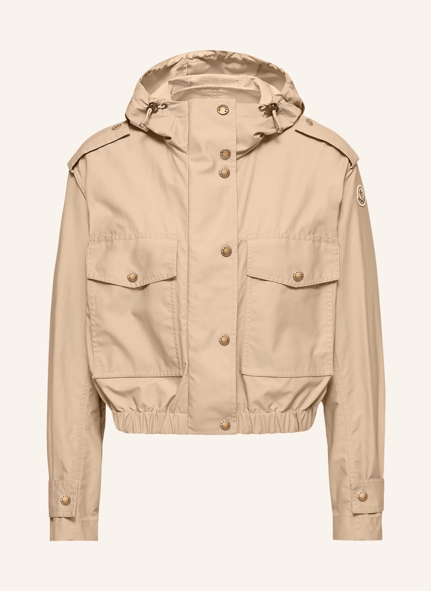 ＊MONCLER モンクレール＊PERLA ベージュ コントラストジャケット M ライトベージュ Suyenne ダウンジャケット : ロングジャケット