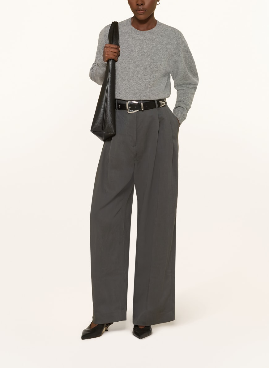 パンツ Cos wide trousers gray COS Wide leg trousers in dark gray