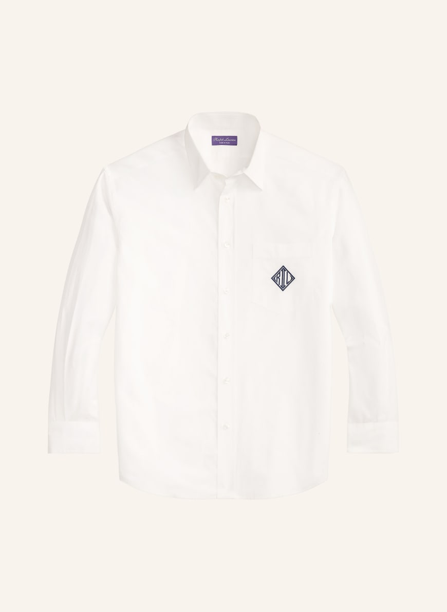 RALPH LAUREN PURPLE LABEL Relaxed Fit Shirt in ecru / dark blue