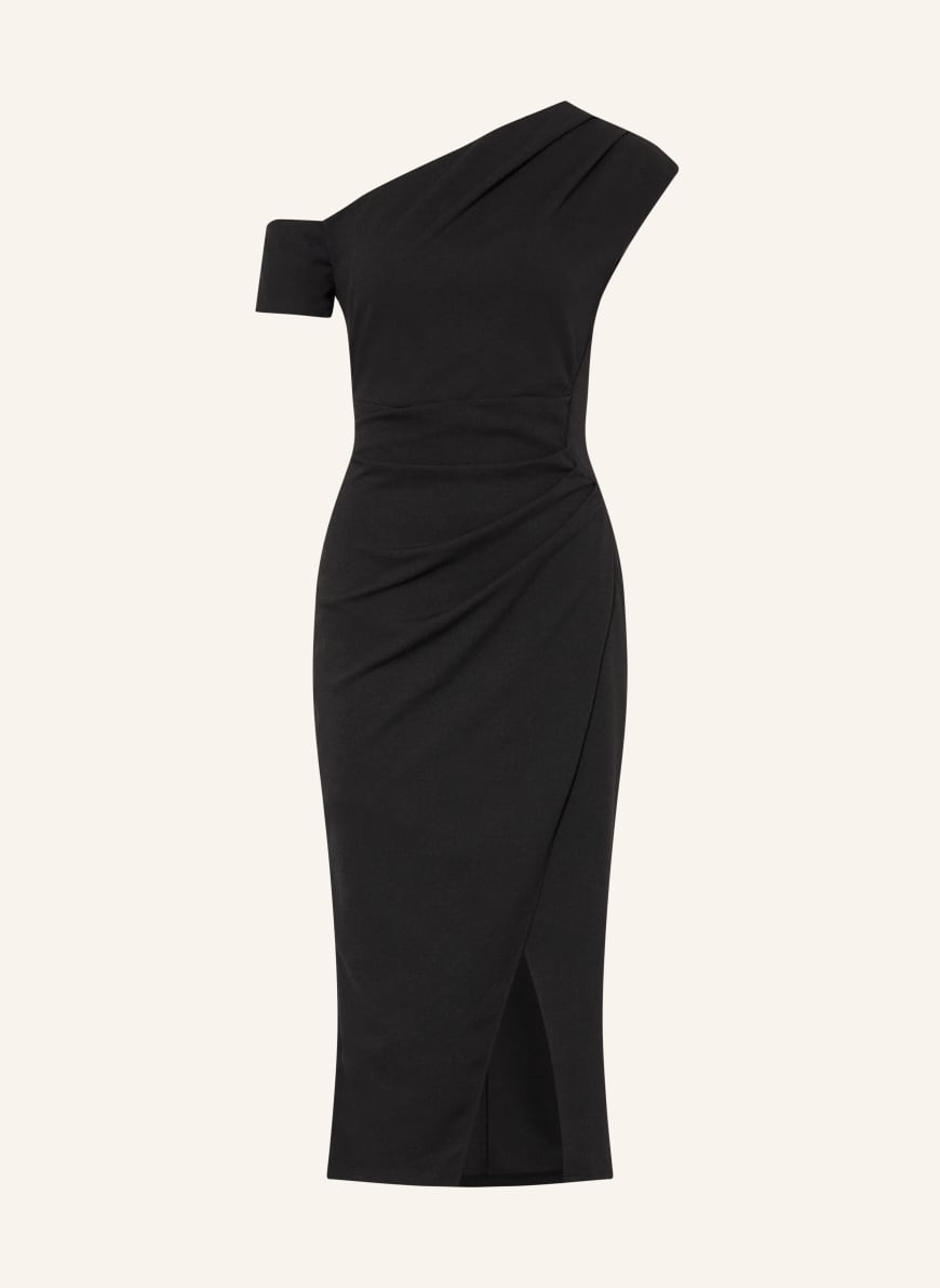 lipsy one shoulder two tone bodycon dress Cocktail in black Colette by Daphne Dress