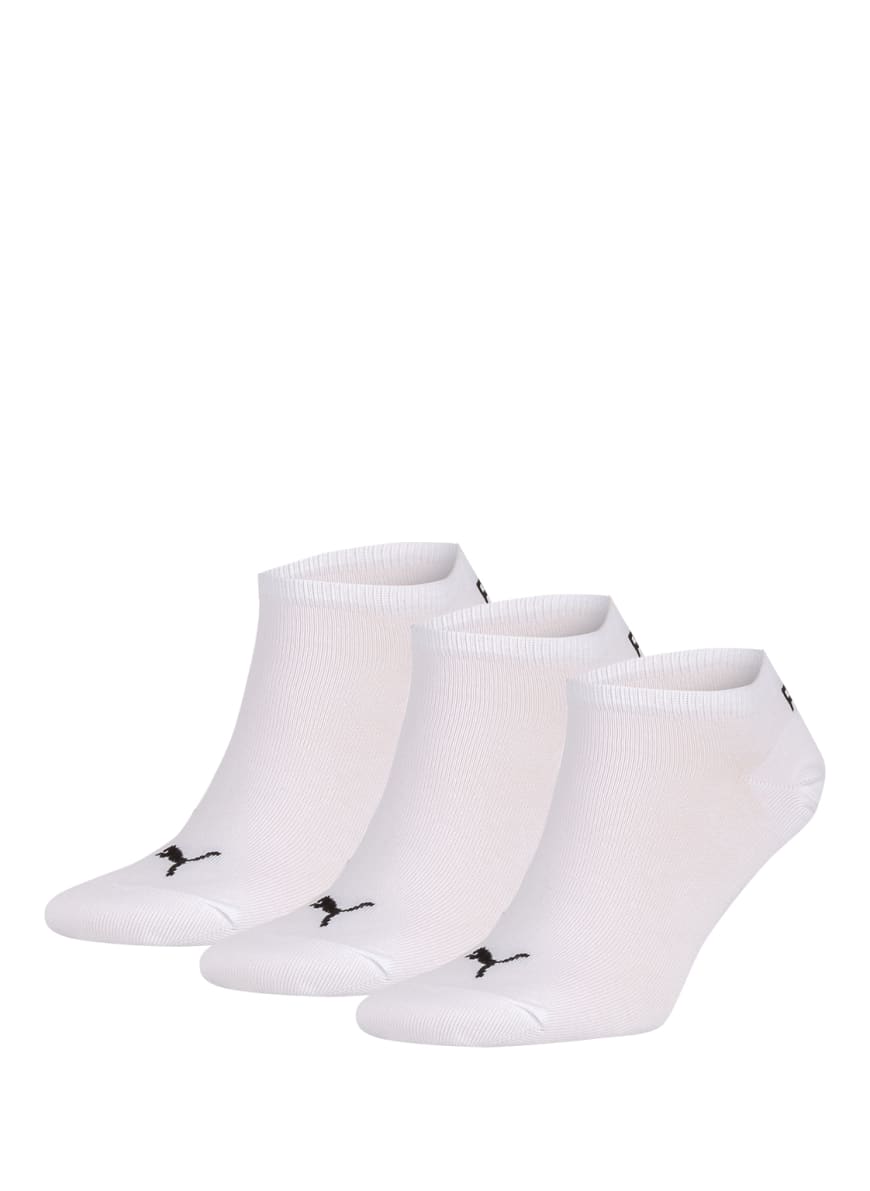 PUMA 3-pack sneaker socks, Color: 300 WHITE (Image 1)
