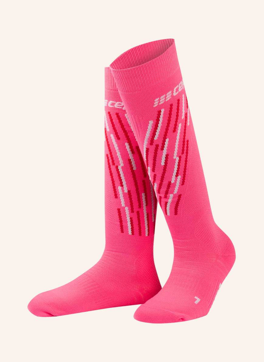 cep Skisocken THERMO COMPRESSION , Farbe: pink/flash pink (Bild 1)