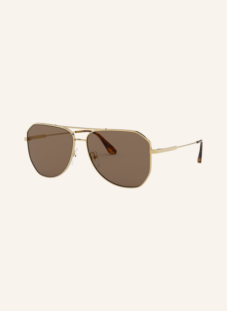 PRADA Sunglasses PR 63XS, Color: 5AK05D - GOLD/BROWN (Image 1)