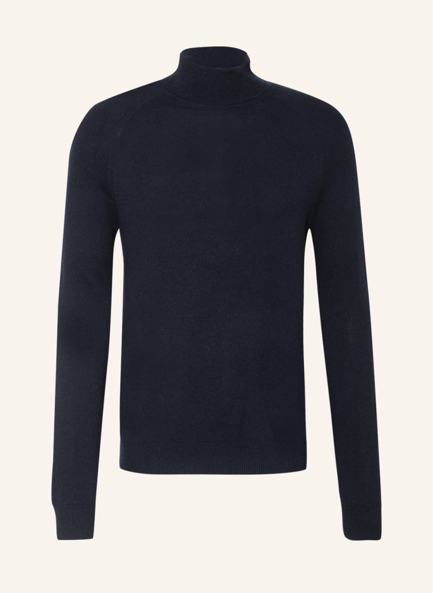 FALKE Turtleneck sweater in cashmere, Color: DARK BLUE (Image 1)