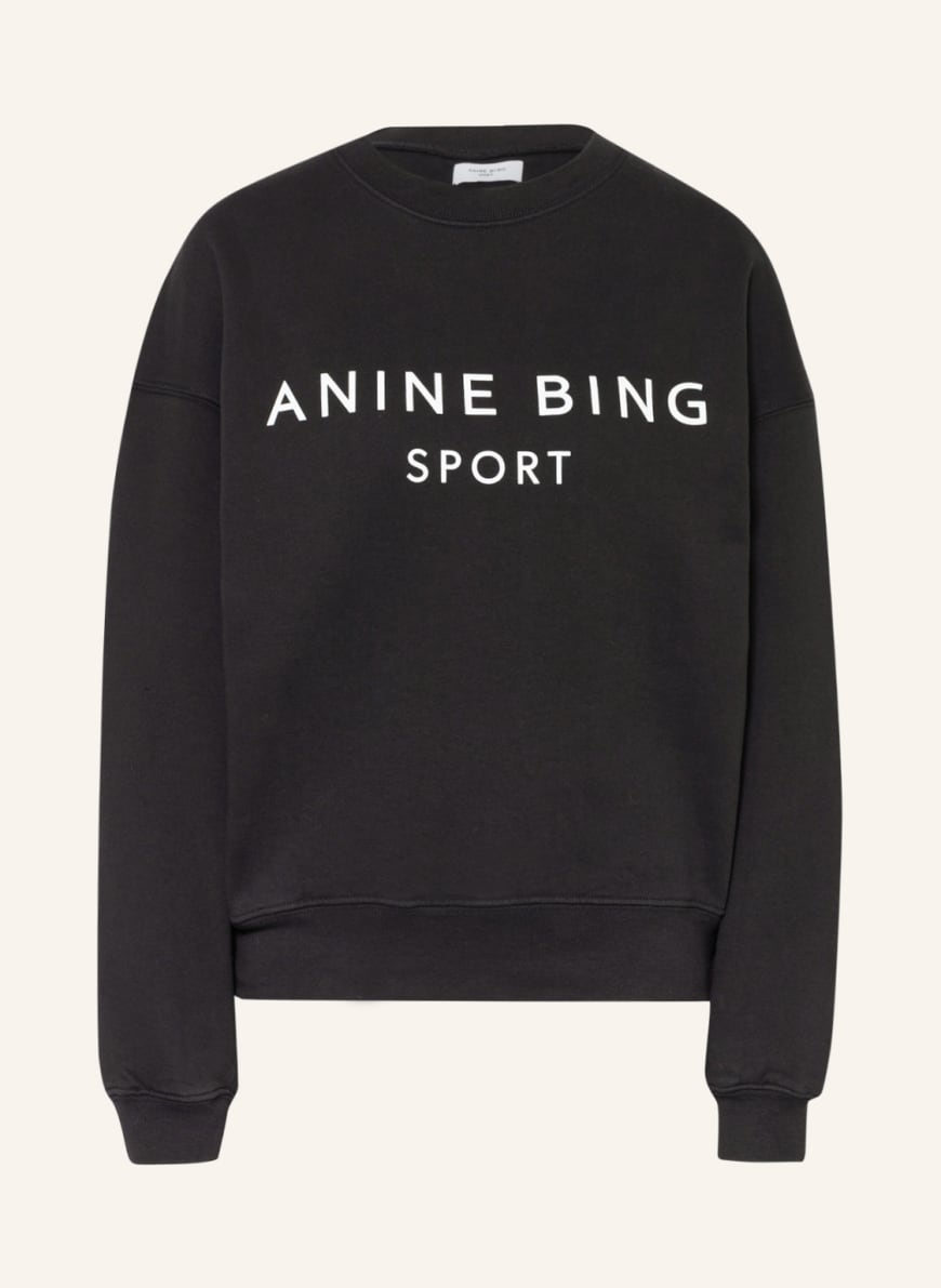 ANINE BING Sweatshirt EVAN, Color: BLACK/ WHITE (Image 1)
