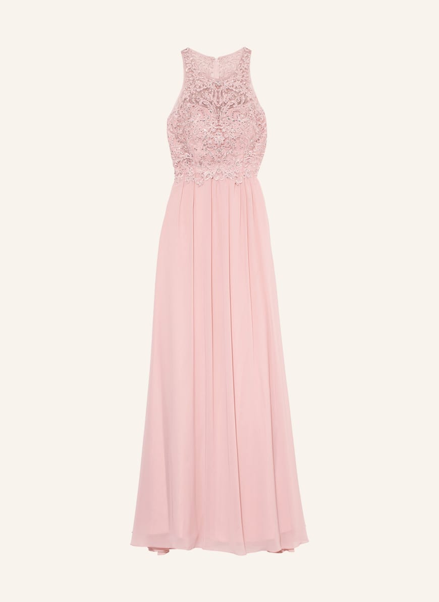 LAONA Evening dress with embroidery and decorative gem trim, Color: PINK (Image 1)