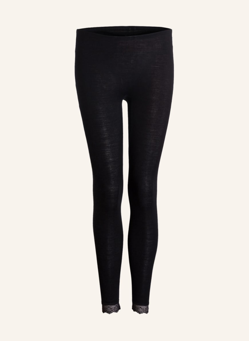 mey 7/8 leggings with silk, Color: BLACK(Image 1)