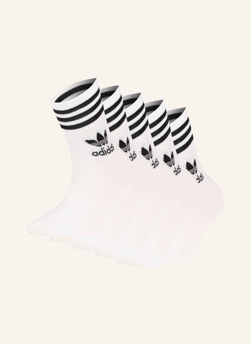 adidas Originals 5-pack of socks CREW, Color: WHITE (Image 1)