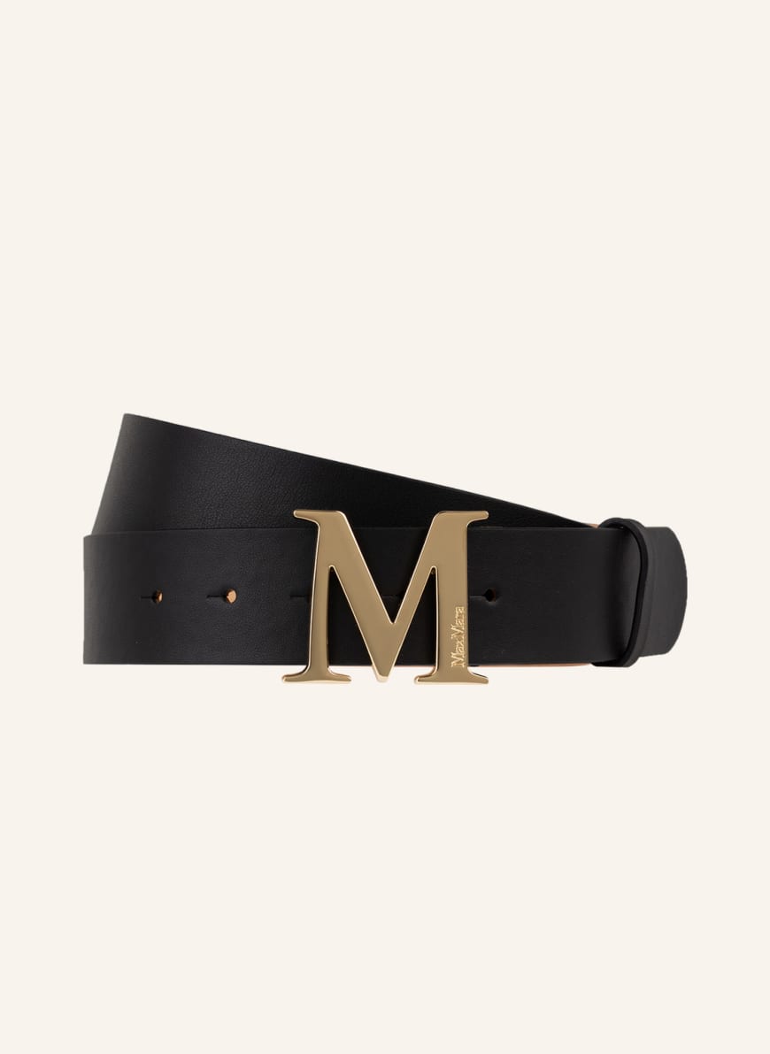 Max Mara Leather belt EMME in black 