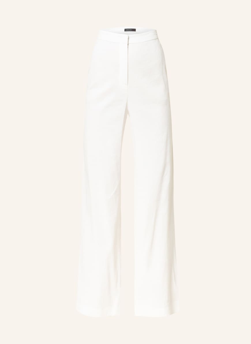 MARC CAIN Wide leg trousers with linen, Color: 110 off (Image 1)