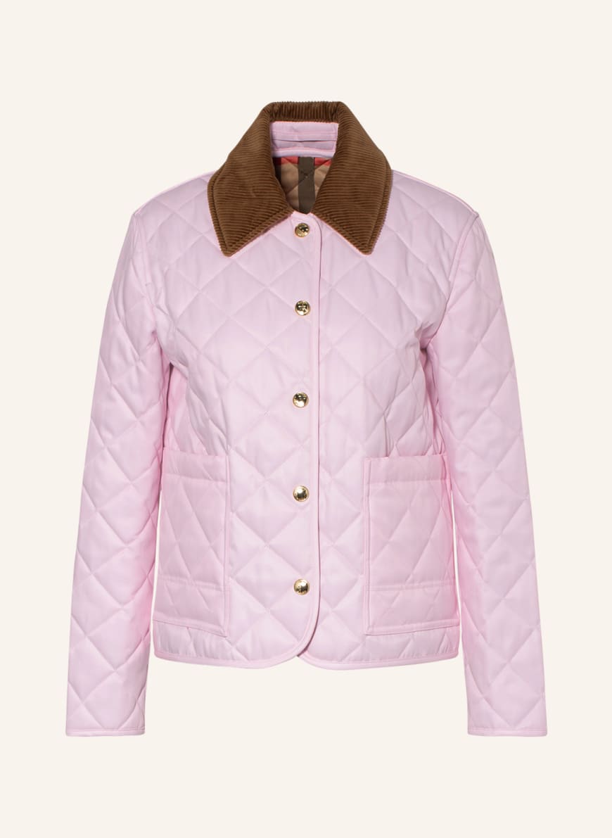 BURBERRY Quilted jacket DRANEFELD in light brown/ pink | Breuninger