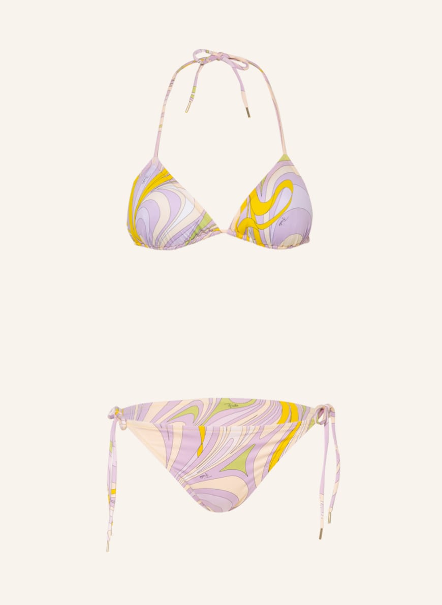  PUCCI Triangle bikini , Color: LIGHT PURPLE/ YELLOW/ LIGHT GREEN (Image 1)