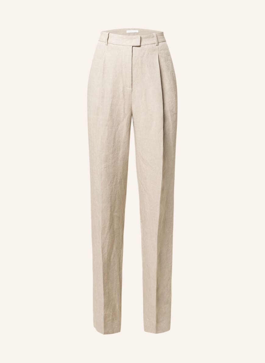 FABIANA FILIPPI Linen pants, Color: LIGHT GRAY/ BEIGE (Image 1)