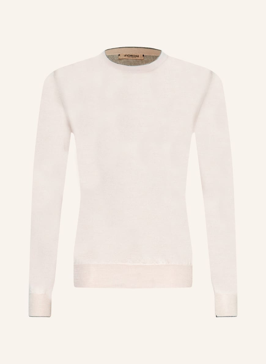 FIORONI Cashmere-Pullover mit Seide, Farbe: CREME(Bild 1)