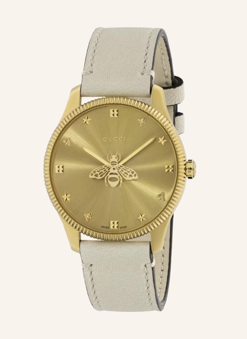 GUCCI Wristwatch G-TIMELESS, Color: CREAM/ GOLD (Image 1)