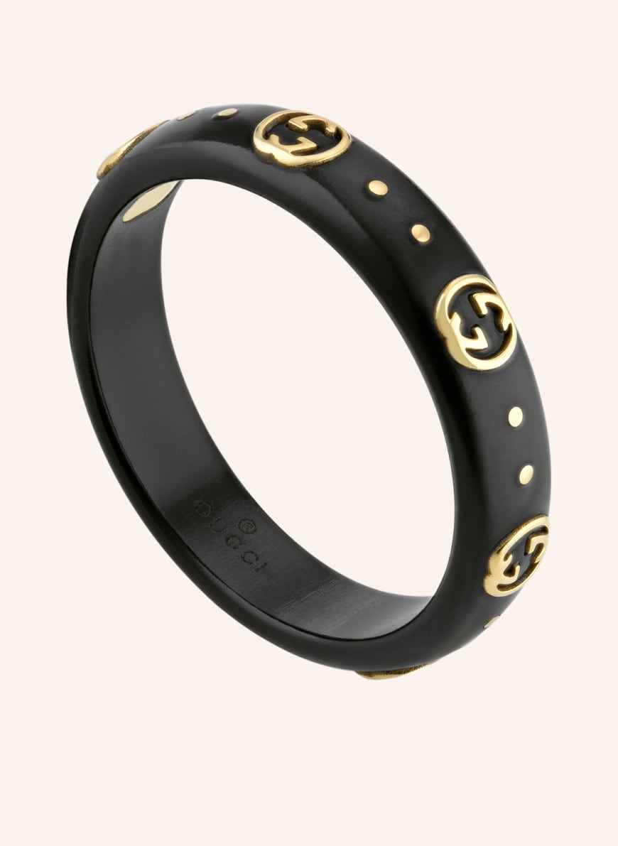 Gucci ring black and gold discount