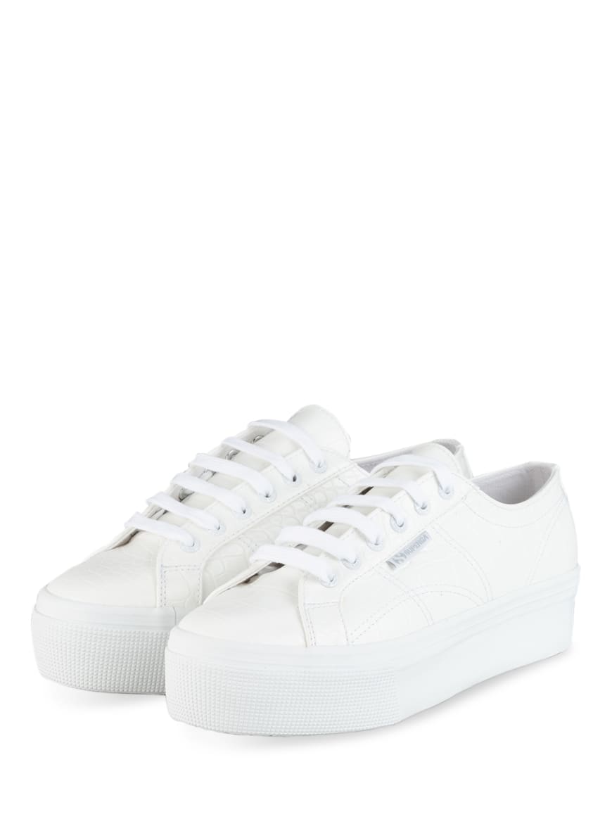 Superga plateau leder Clearance