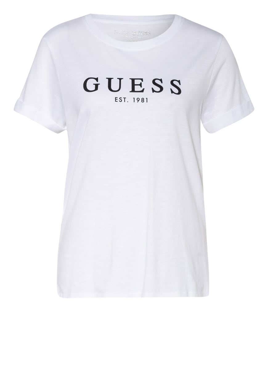 GUESS T-Shirt, Farbe: WEISS/ SCHWARZ (Bild 1)
