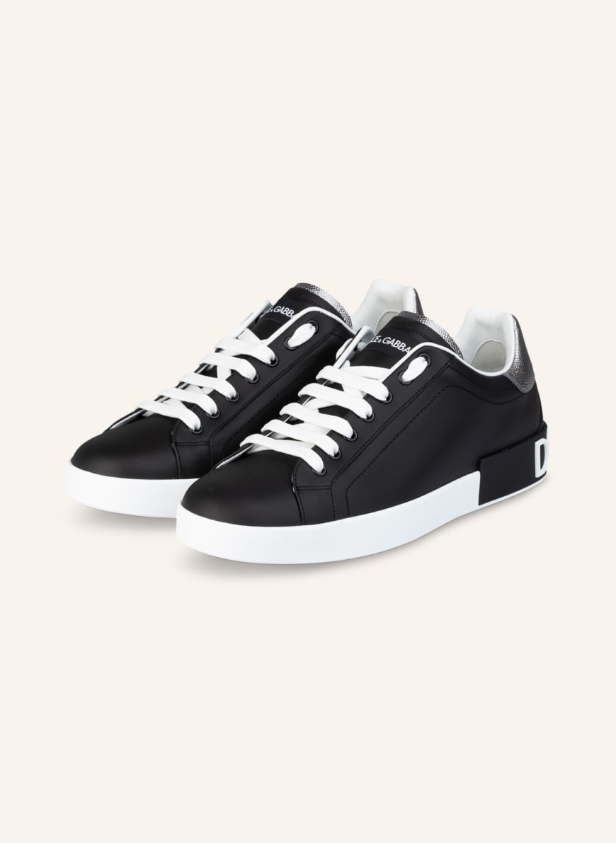 DOLCE & GABBANA Sneakers PORTOFINO in black/ silver | Breuninger