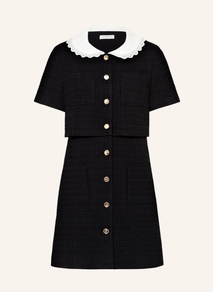 SANDRO Tweed-Kleid, Farbe: SCHWARZ (Bild 1)
