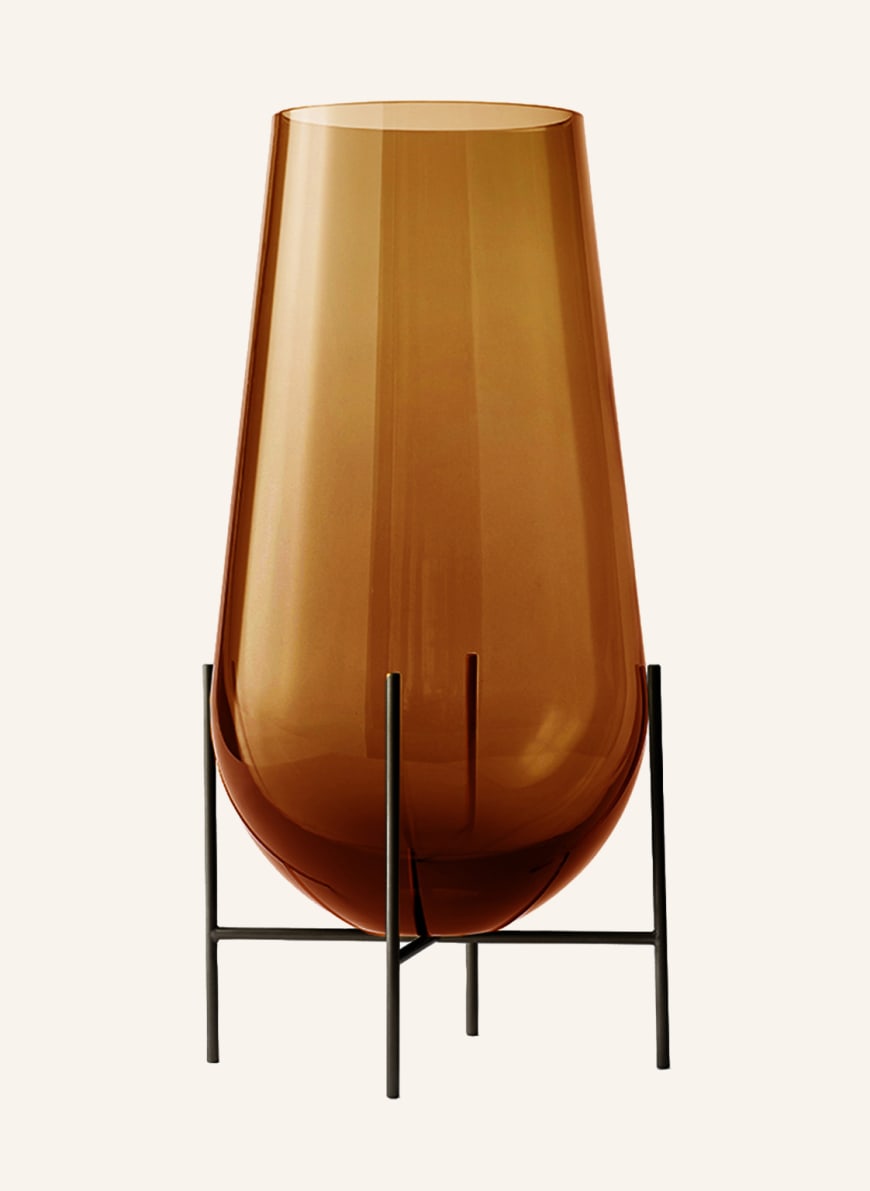 MENU Vase ECHASSE SMALL , Farbe: DUNKELORANGE/ SCHWARZ (Bild 1)