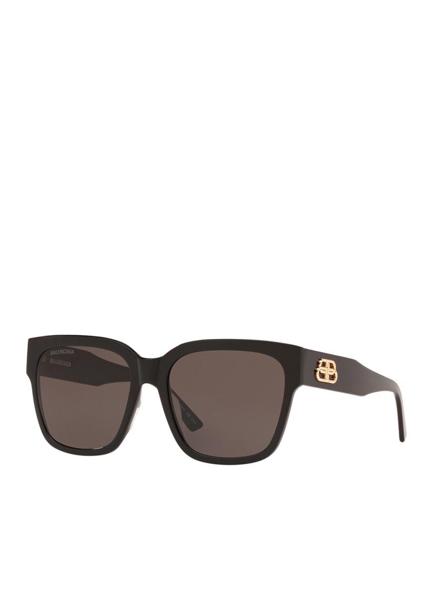 BALENCIAGA Sunglasses BB0056S, Color: 1330L1 - BLACK/ DARK BROWN (Image 1)