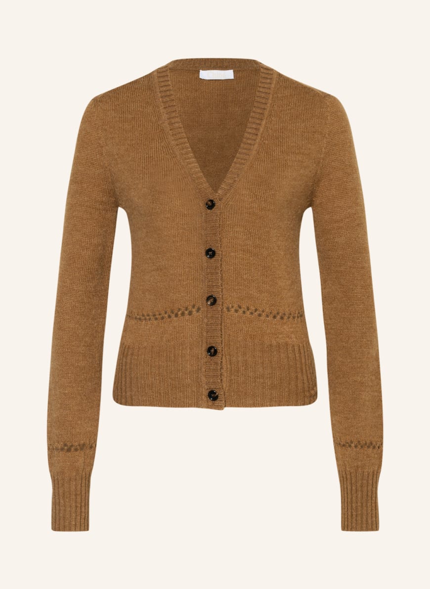 Chloé Strickjacke mit Alpaka, Farbe: BRAUN (Bild 1)