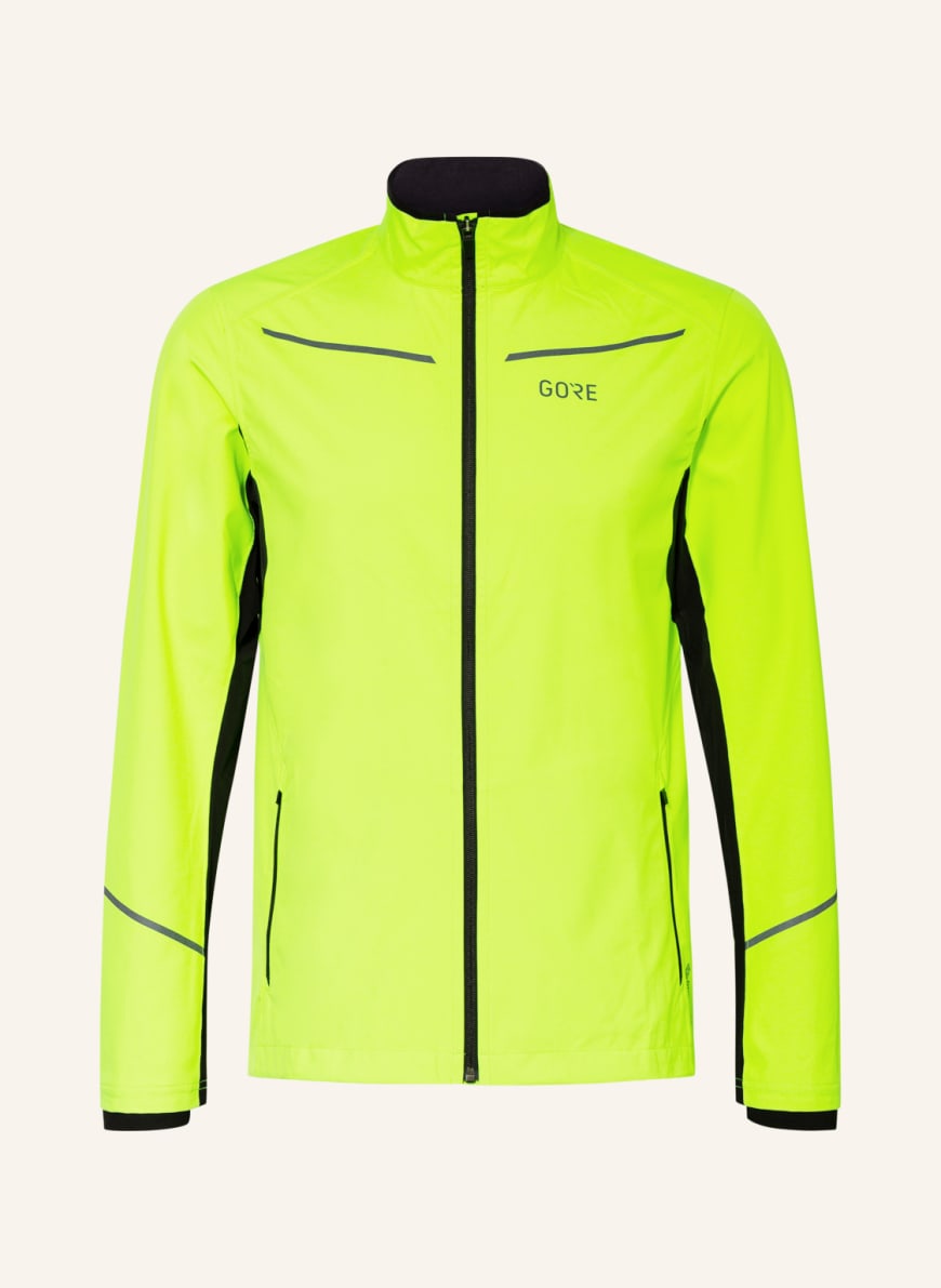 GORE RUNNING WEAR Running jacket R3 GORE® WINDSTOPPER® CLASSIC, Color: NEON YELLOW/ BLACK(Image 1)