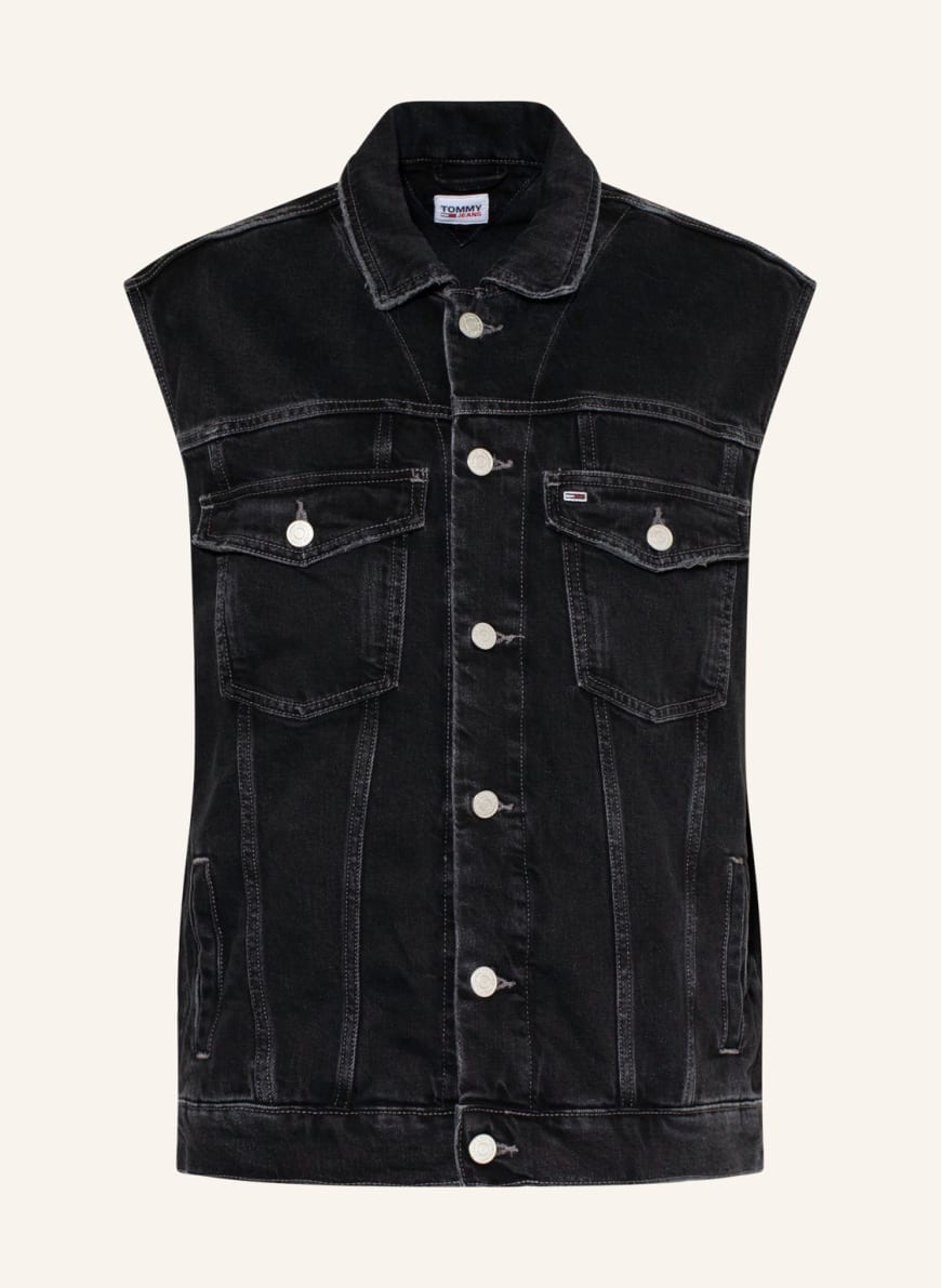 TOMMY JEANS Oversized denim vest , Color: BLACK (Image 1)