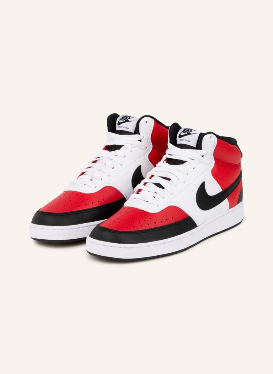 High-top sneakers COURT VISION in red/ black/ white | Breuninger
