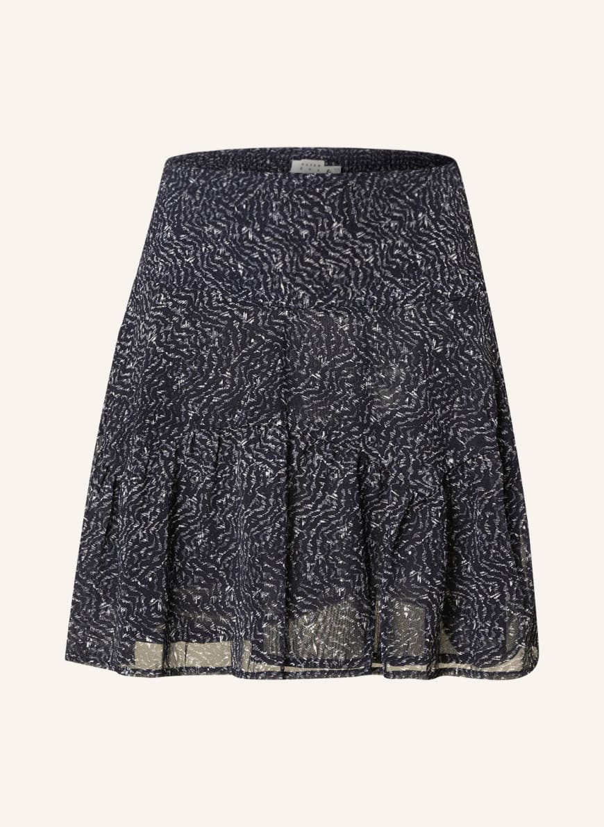 ICHI Skirt IRJOURNELLE, Color: DARK BLUE/ ECRU (Image 1)