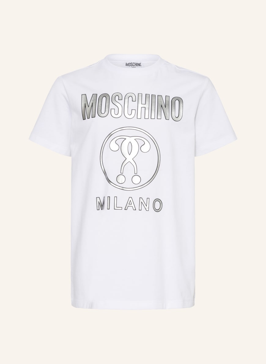 MOSCHINO T-Shirt, Farbe: WEISS/ SILBER (Bild 1)