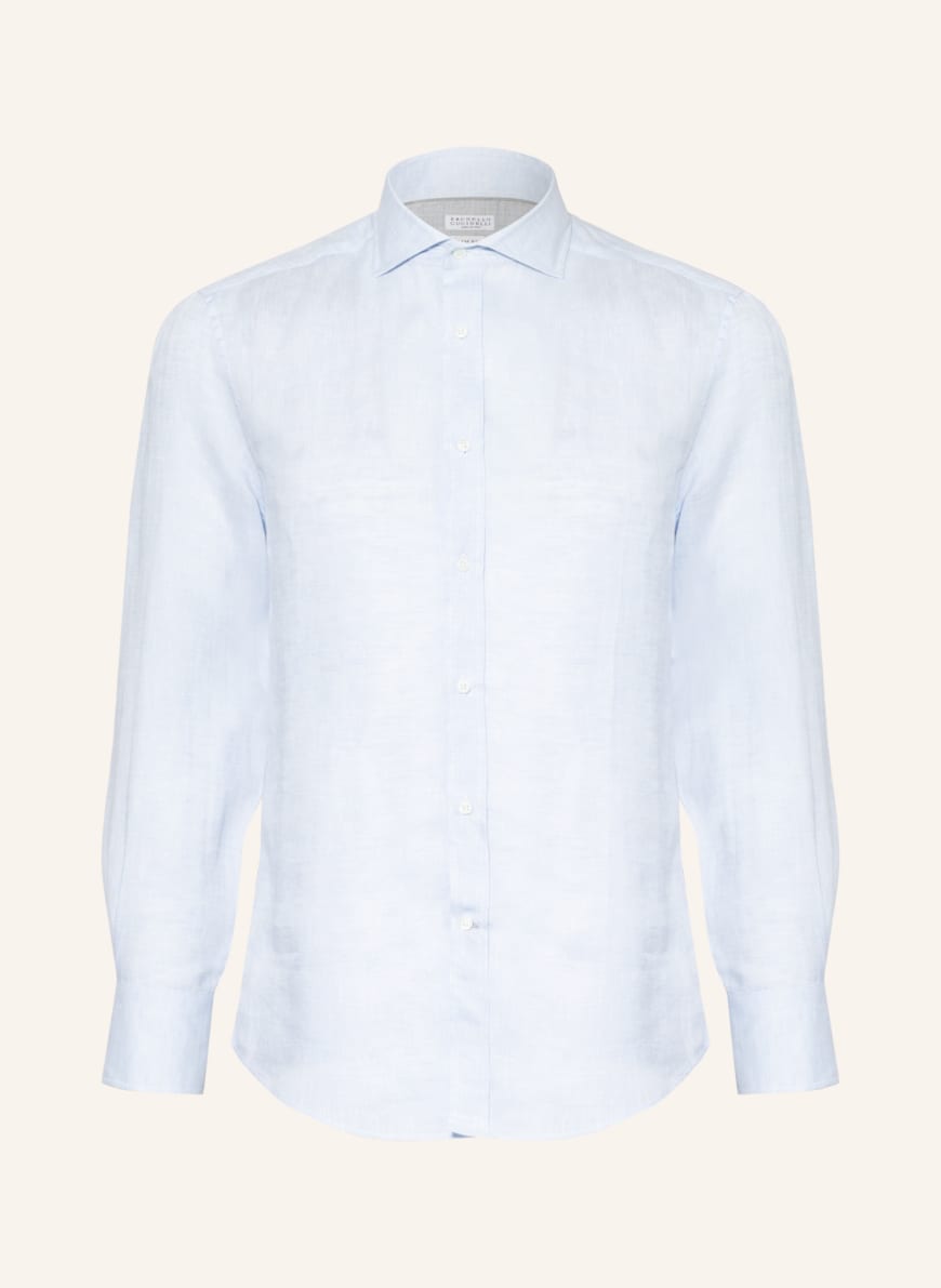 BRUNELLO CUCINELLI Linen shirt slim fit, Color: LIGHT BLUE(Image 1)