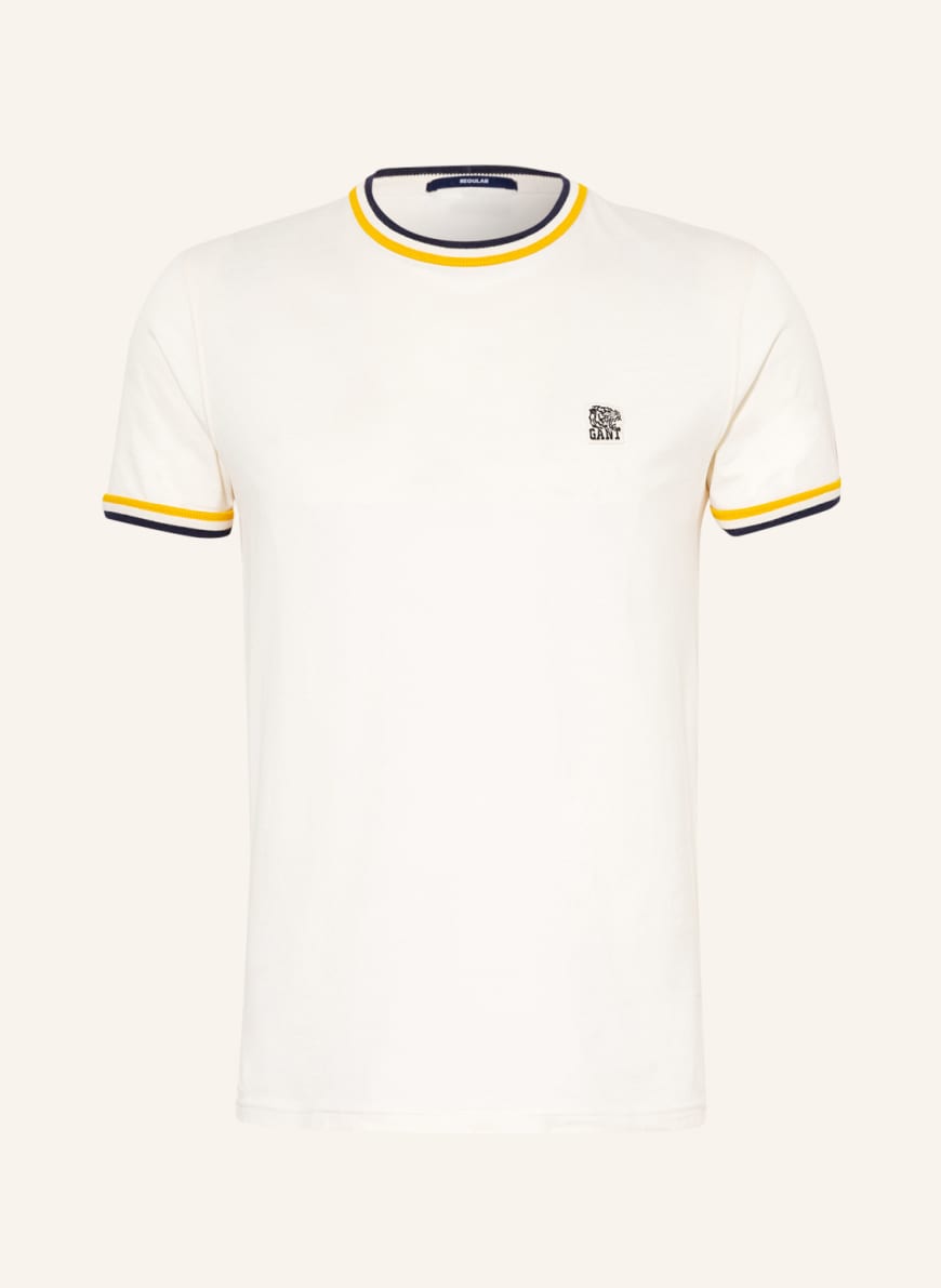 GANT T-shirt in cream/ orange/ dark 